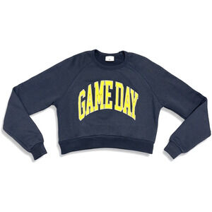 Game Day Crop Sweatshirt – Trendy Sports Fan Apparel, Women's Small